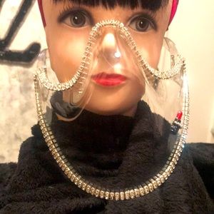 Blinged out Clear Face Mask